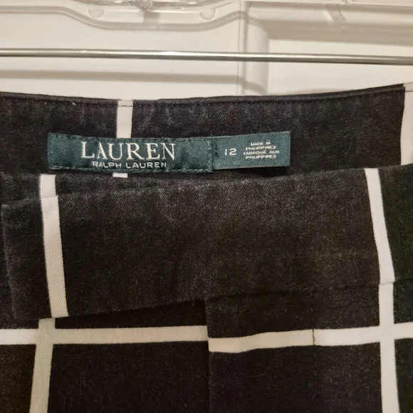 Lauren Ralph Lauren Black and White Checkered Pants - Picture 4 of 4